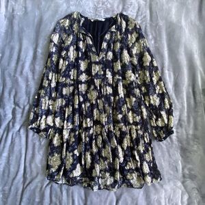 Zara Tiered Chiffon Babydoll Mini Dress